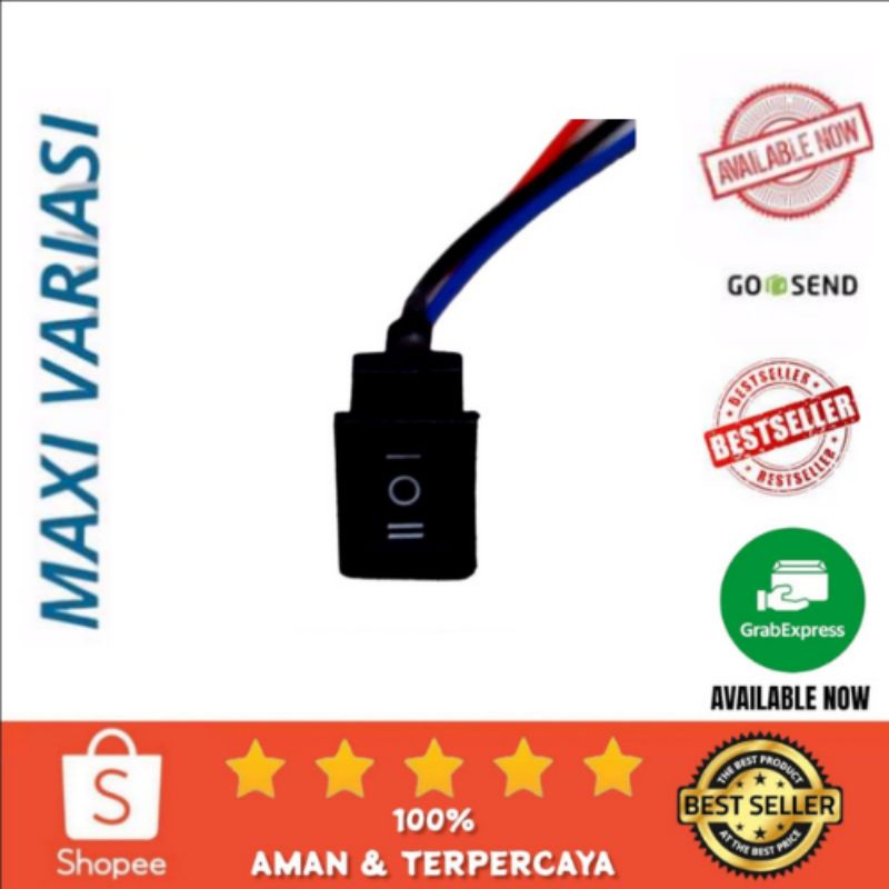 Jual Saklar Switch Piano Kecil 3 Pin On Off On + Kabel | Shopee Indonesia