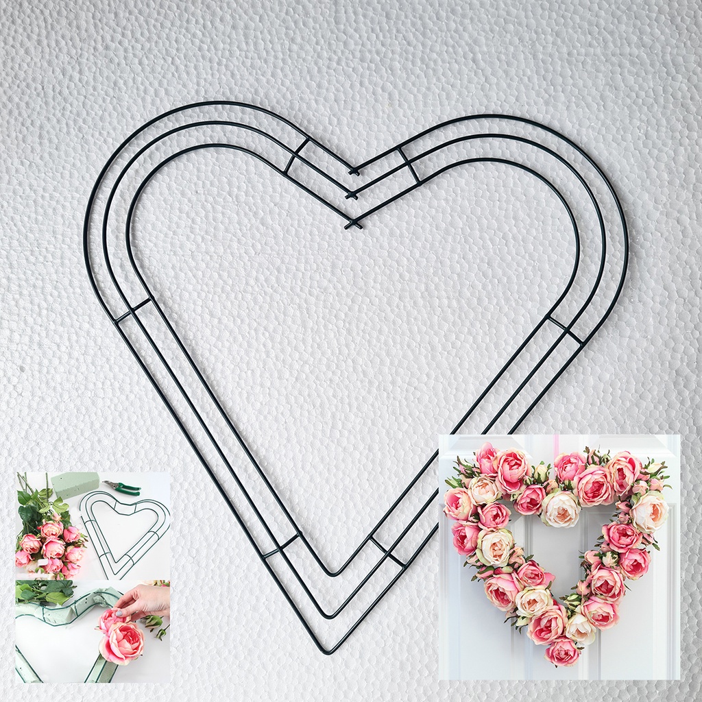 Jual Frame / Rangka Dekorasi bentuk Hati / Heart Wreath ~ SD206 ...