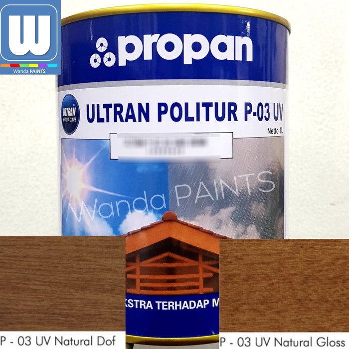 Jual Kayucat Propan Ultran P 03 Uv Politur Kayu Eksterior Natural Gloss Dof 1l Cat Kayu 2924