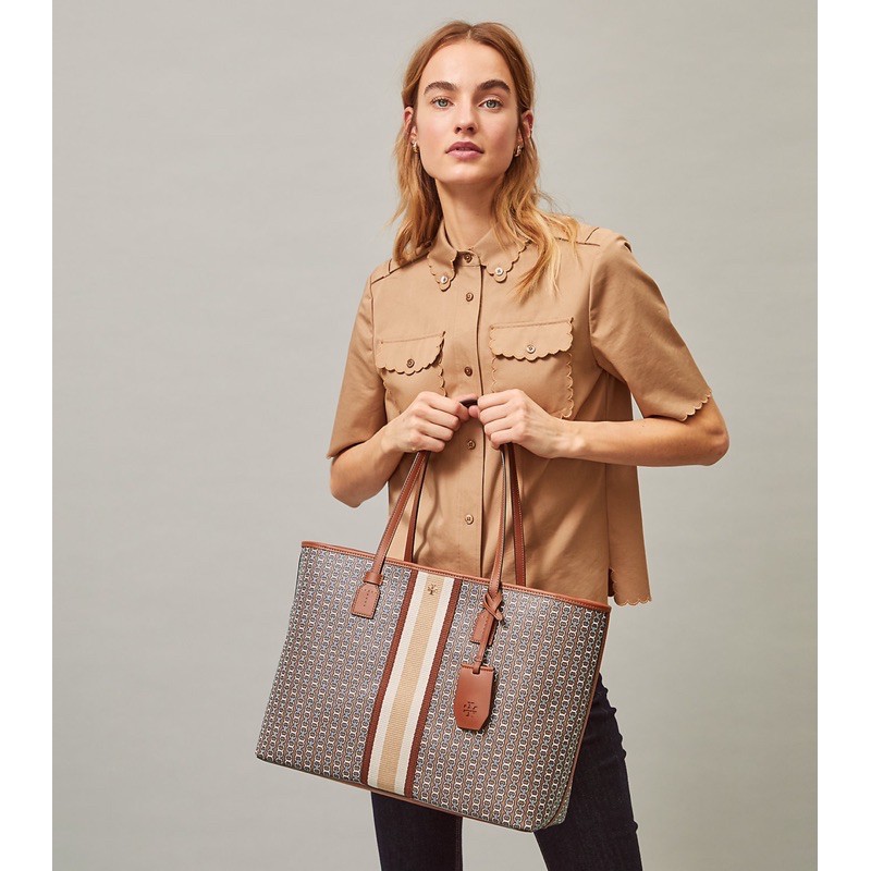 Tory burch gemini link tote light umber new arrivals