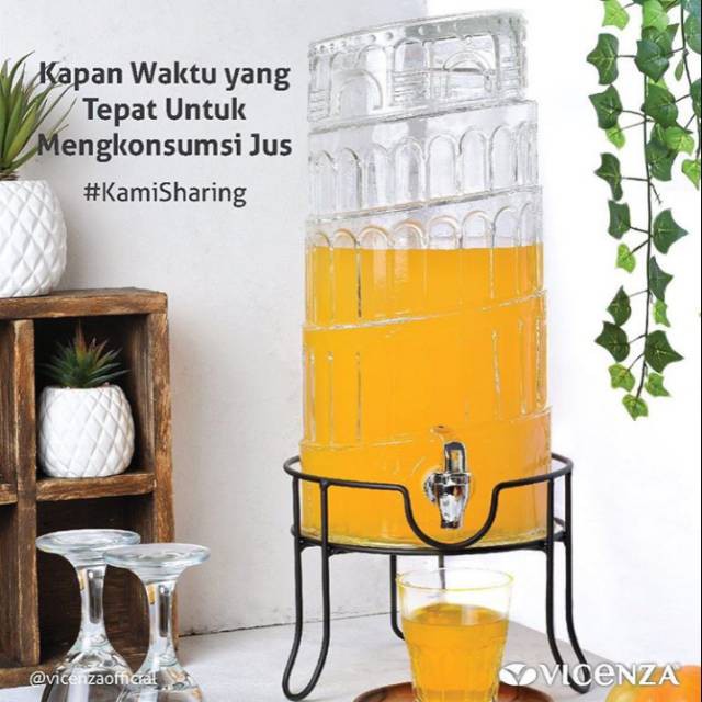 Jual Dispenser Kristal Vicenza Tempat Air Minum Wadah Air Minum Vicenza Garansi Pecah Belah 8731