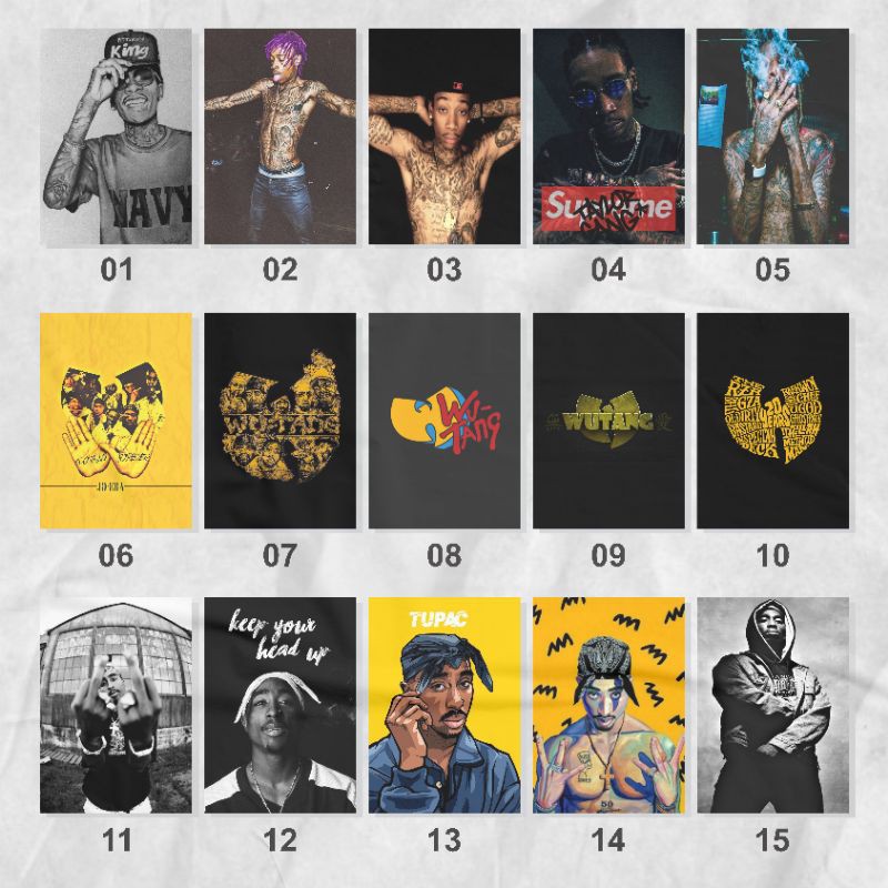 Jual Poster Dinding Rapper Vol.1 | Bisa Custom Desain Sendiri | Shopee ...