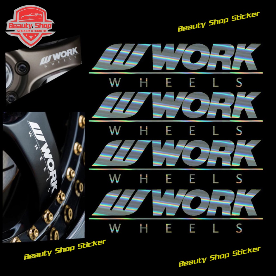 Jual Stiker velk mobil racing work wheels cutting sticker rim work ...
