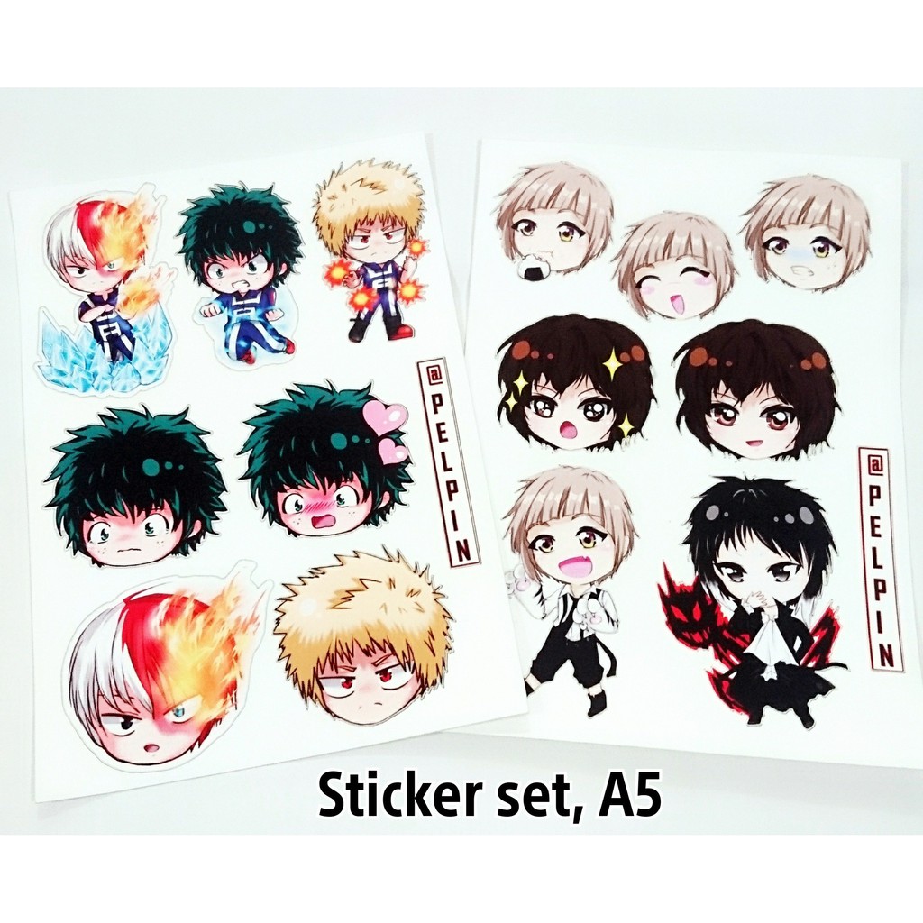 Jual STICKER set BUNGOU STRAY DOGS dazai atsushi akutagawa anime ...