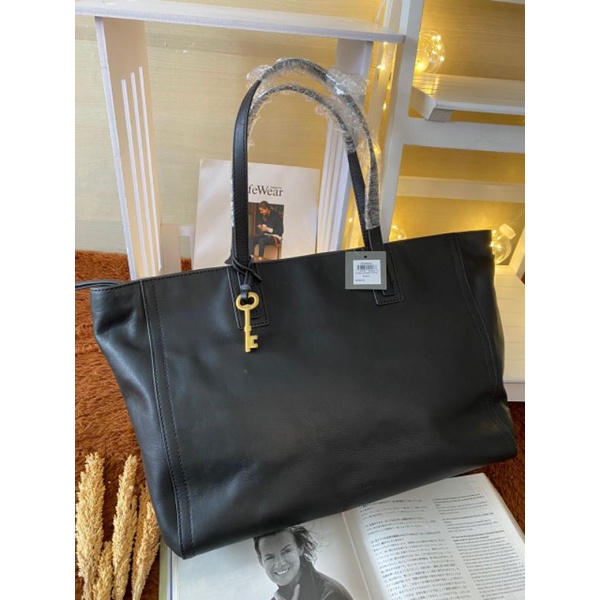 Fossil emma tote online black