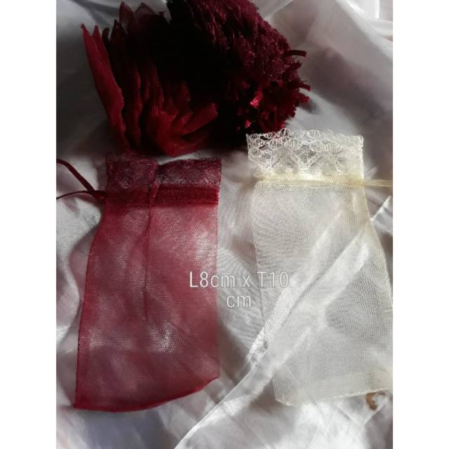 SACCHETTO IN ORGANZA bordeaux - 7x9 cm