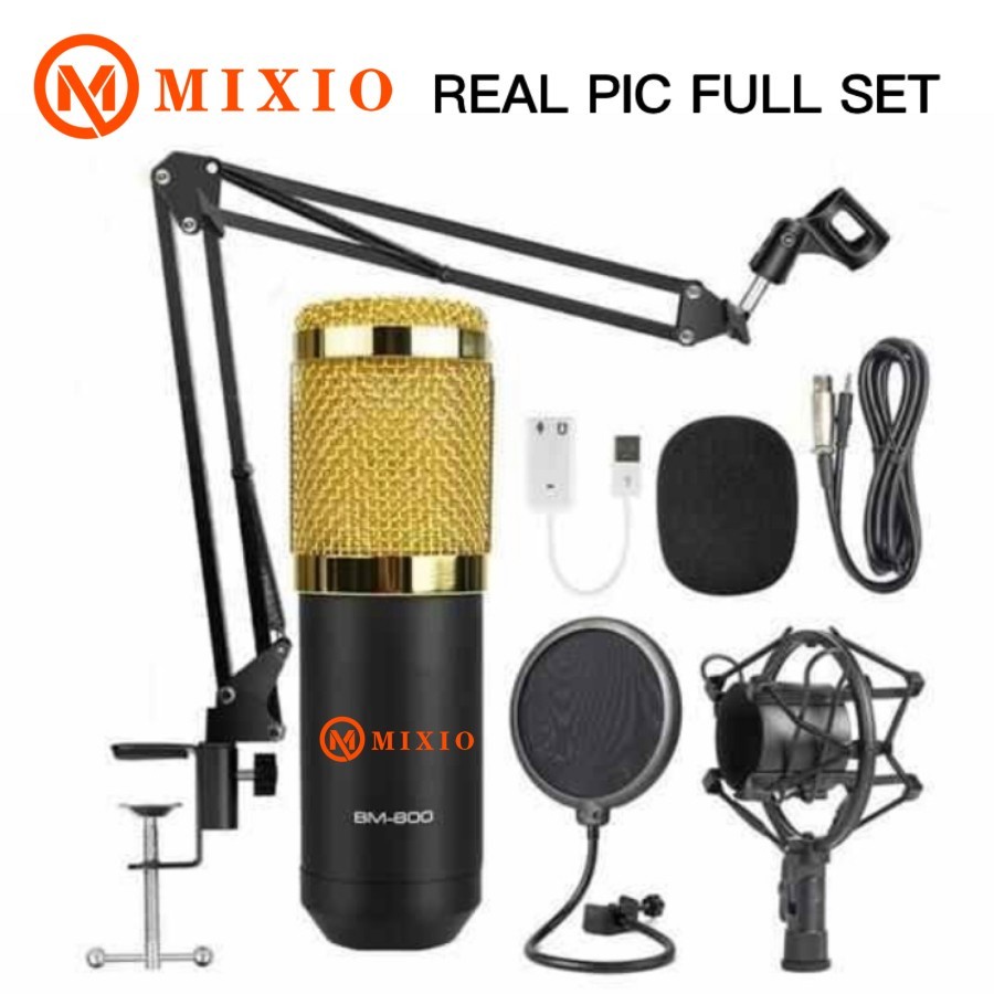 Jual MIXIO BM800 ORIGINAL Full Paket recording Microphone Condenser ...