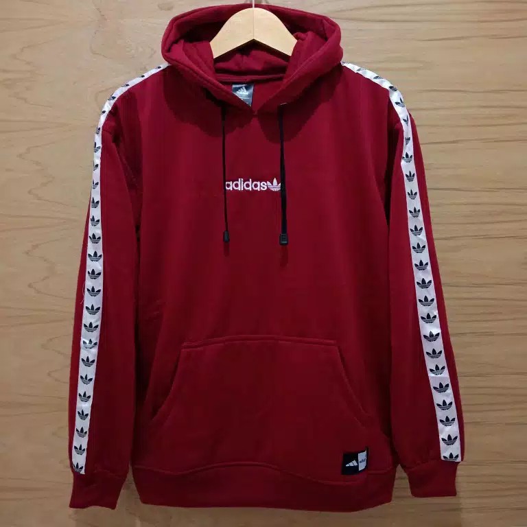 Jual Jaket Sweater Hoodie ADIDAS List TNT Maroon Logo Texs Pull