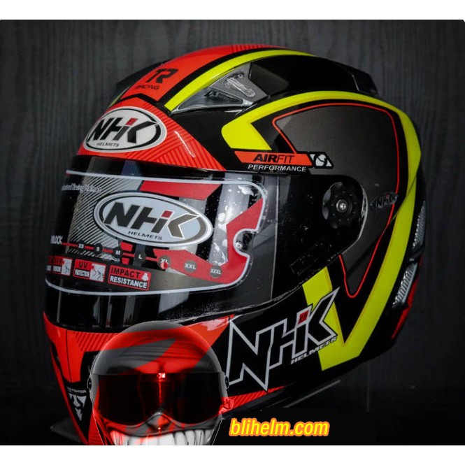 Jual HELM NHK TERMINATOR TD PROTON BLACK ORANGE FULL FACE HELMET ...