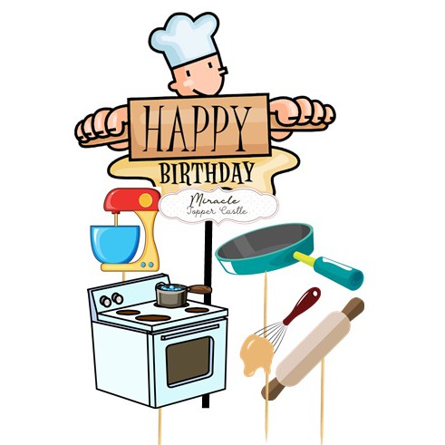 Jual COOKING KITCHEN KOKI CHEF CAKE TOPPER | Shopee Indonesia