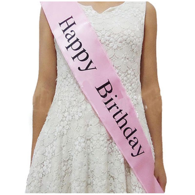 Jual Selempang Happy Birthday / Selempang HBD / Sash happy birthday