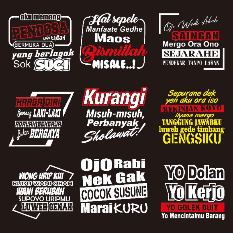 Jual Stiker Kata Kata Kaca Samping Truck Pickup | Shopee Indonesia