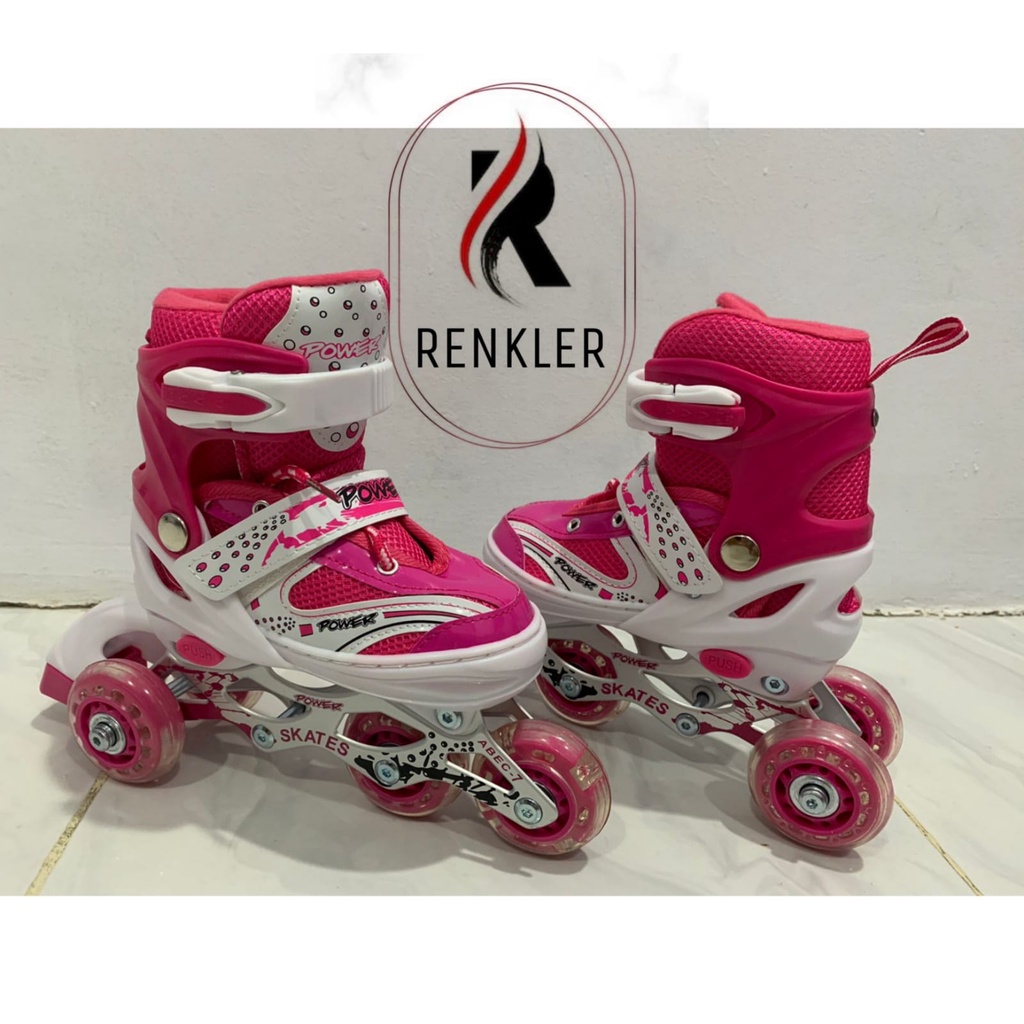 Jual Ready Stock Sepatu Roda Anak POWER / Inline Skate Fullset | Shopee ...
