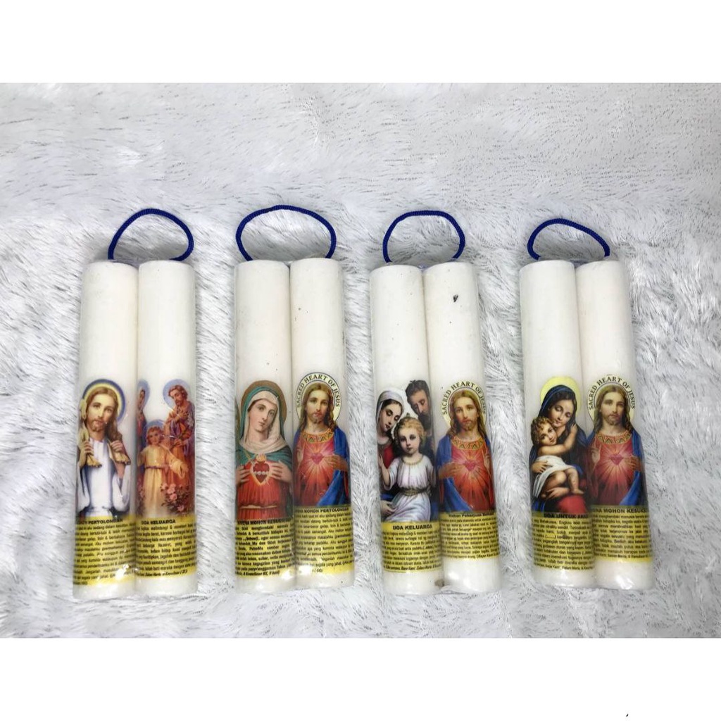 Lilin Rohani Panjang Gambar Isi 2 (Uk. 20 x 3,5cm) 4