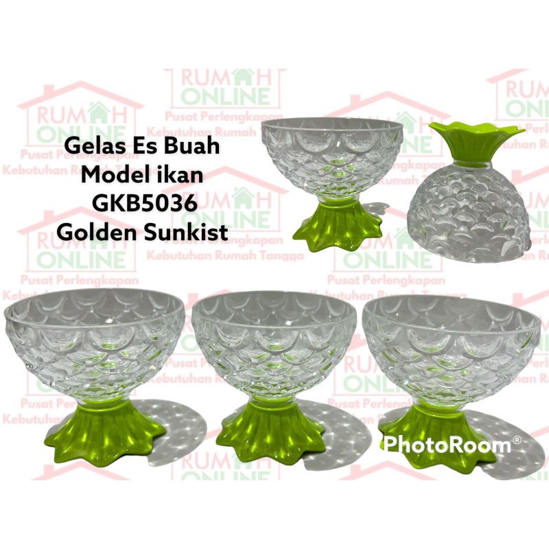 Jual Gelas Buah Model Sisik Ikan Golden Sunkist Shopee Indonesia 7107