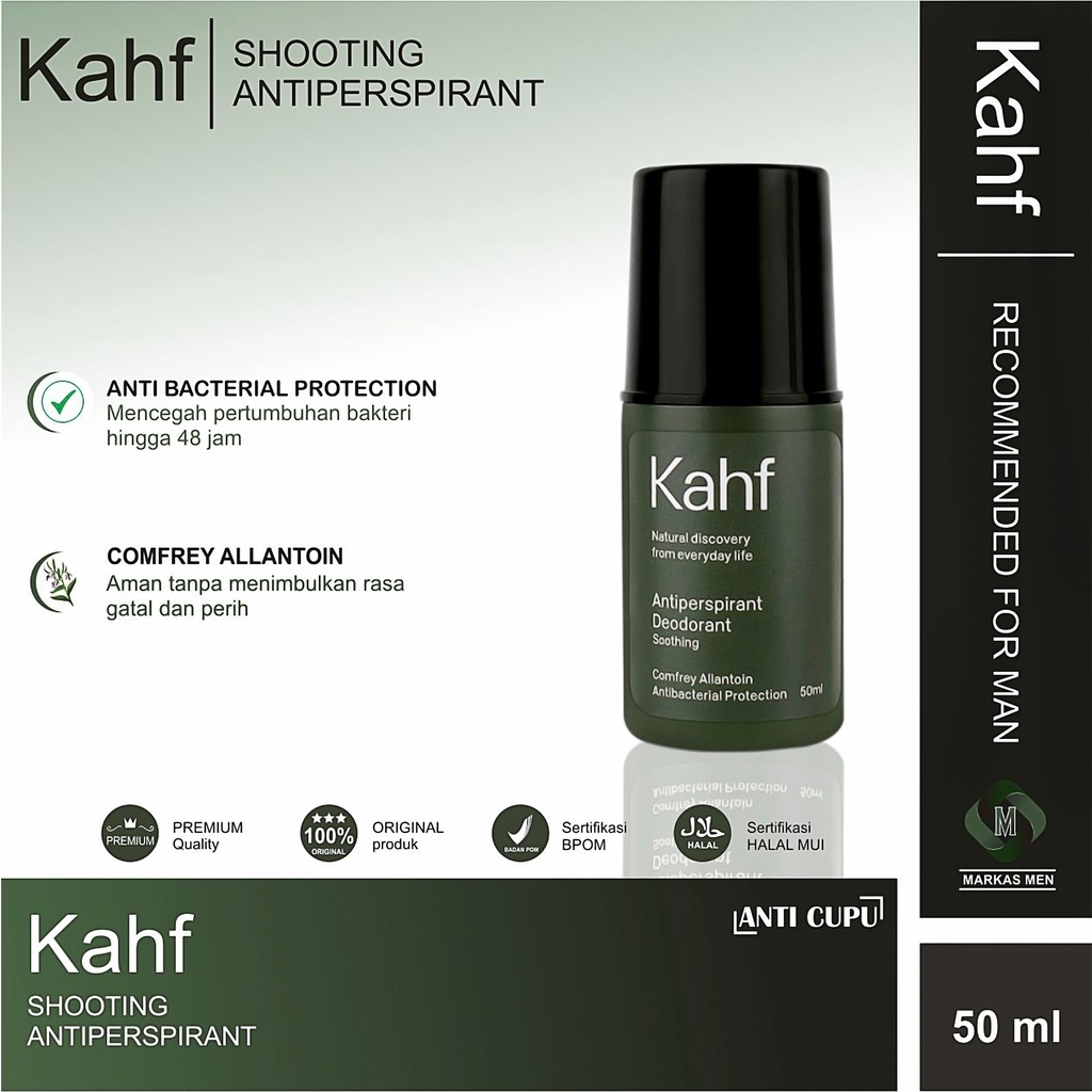 Jual Kahf Shooting Antiperspirant Deodorant Roll On Pria 50ml