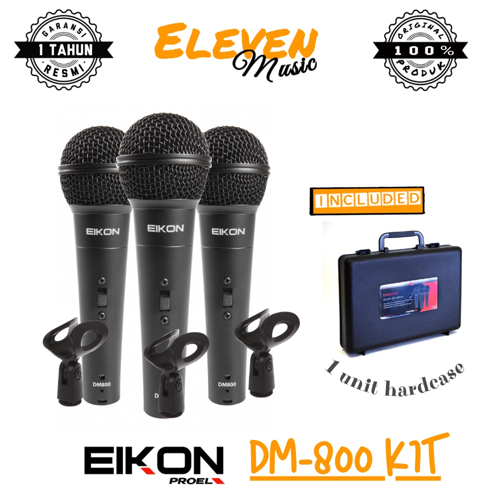 Kit 3 Microfoni Dynamic PROEL EIKON DM800 + Supporti E Custodia - Per Home Studio E Live - Foto 6