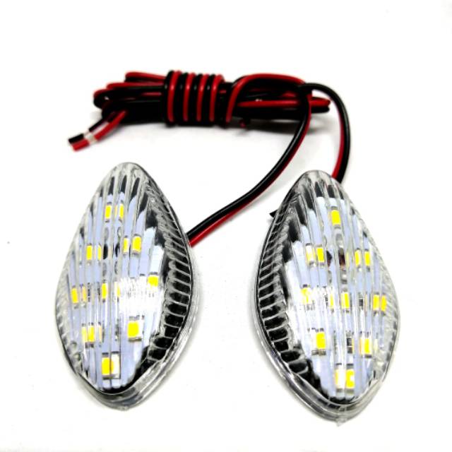 Jual Lampu Sein Riting Reteng Motor LED Kuning Tempel Kecil Universal X ...
