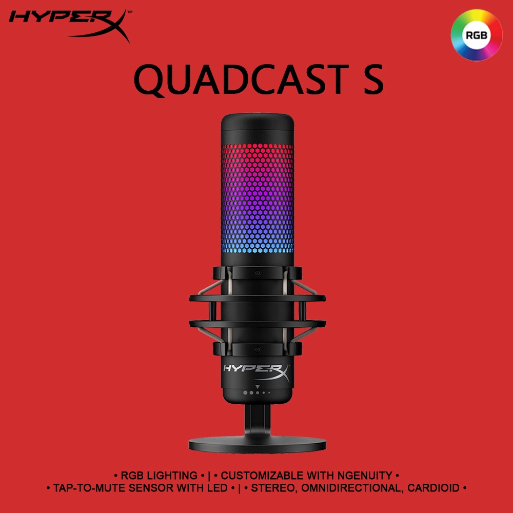 Jual HyperX QuadCast S RGB USB Condenser Gaming Microphone | Shopee ...