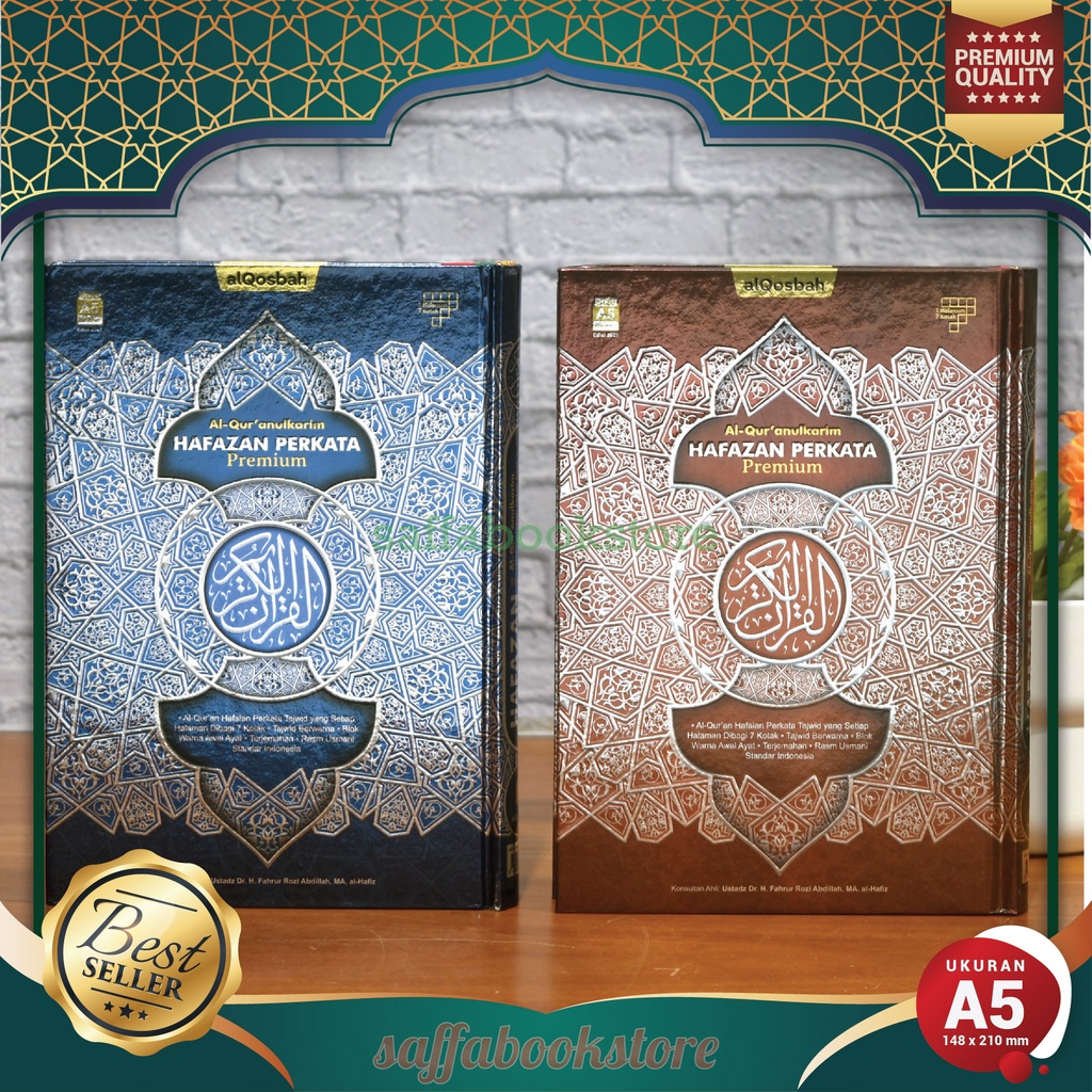 Jual Al Quran Hafalan Hafazan Perkata Premium 7 Blok Ukuran A5 Quran Sedang, Alquran Besar A5 ...