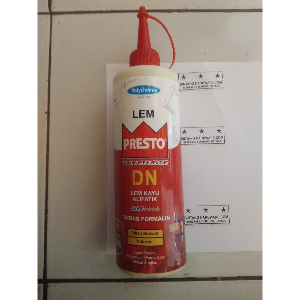 Jual Lem Presto Dn Wrg Gram Lem Kayu Kemasan Botol Plastik Lem