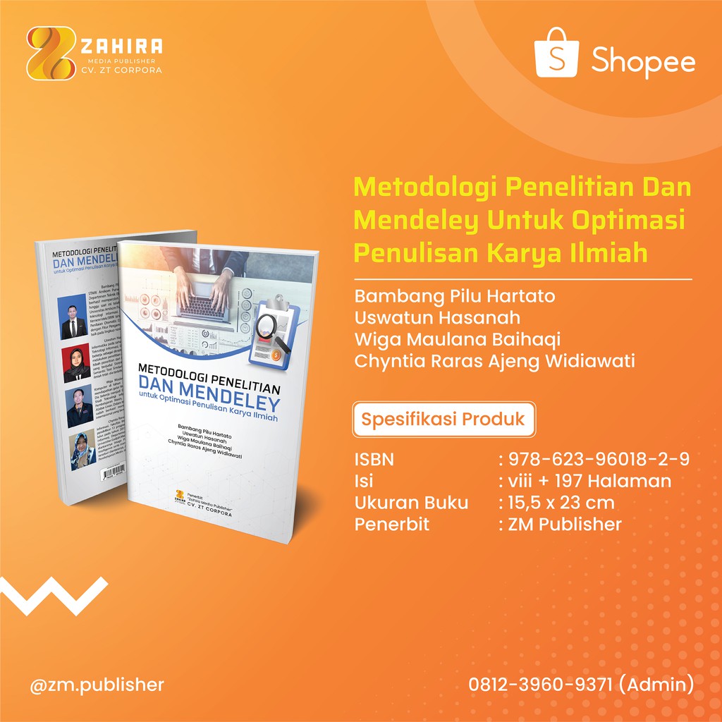 Jual Buku Metodologi Penelitian dan Mendeley untuk Optimasi Penulisan ...