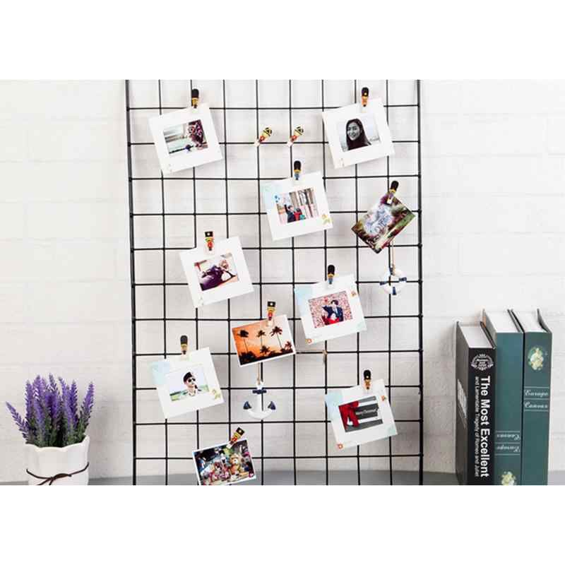 Jual [COD] HIJANG Wire Grid Wall Color Memo Note Foto Organizer ...