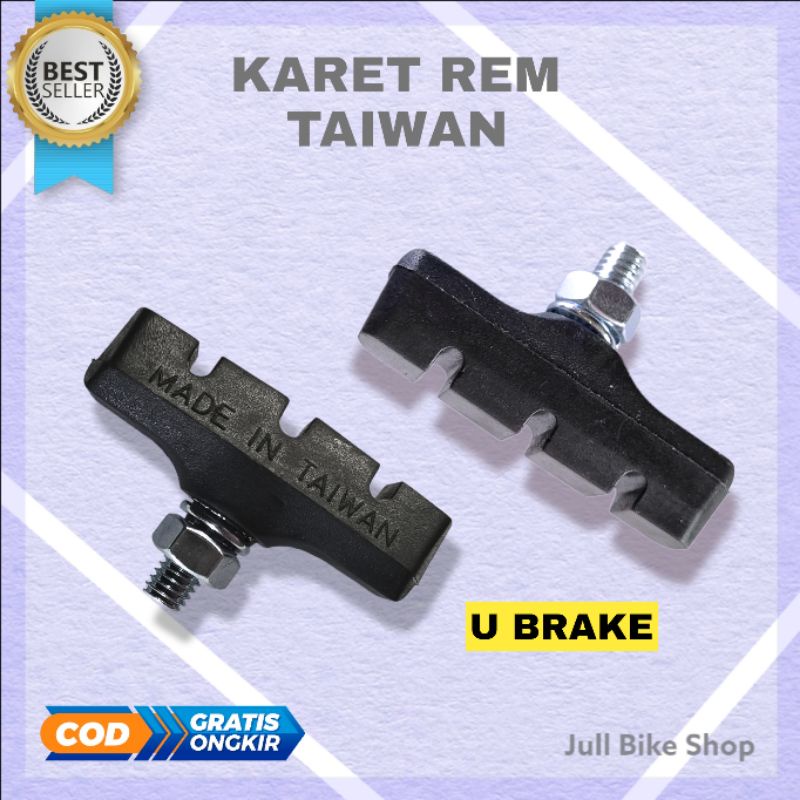 Jual 2pcs Kampas rem sepeda u brake pads karet mtb lipat road bike bmx ...