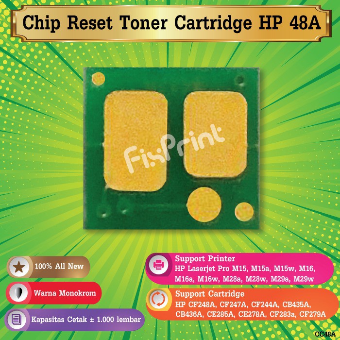Jual Chip Reset Toner Cartridge HP 48A CF248A Printer Laserjet Pro M15
