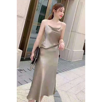 MDLV ~ 7884 Genevieve Midi Skirt Premium Women Satin Skirt Rok Midi Satin Rok Premium Rok Satin