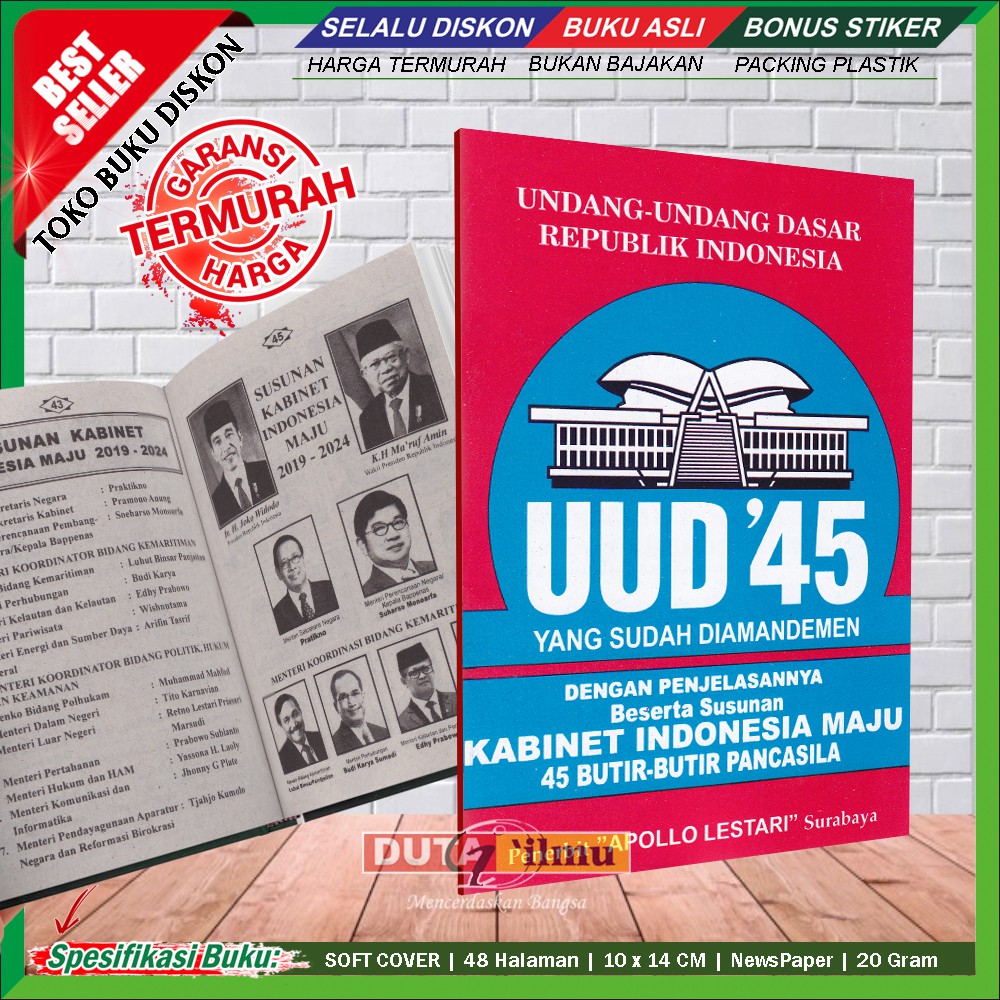 Jual Buku UUD 1945 Terbaru & Susunan 2019 2024 Shopee Indonesia