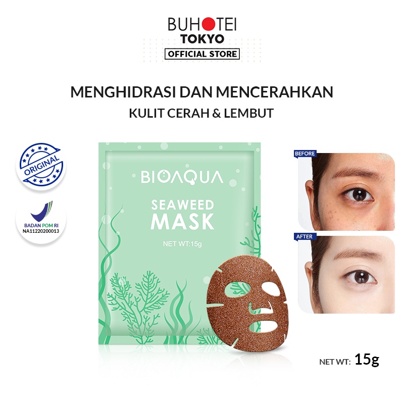 Jual Buhotei Bioaqua Seaweed Mask Hydrating Seaweed Clay Mask