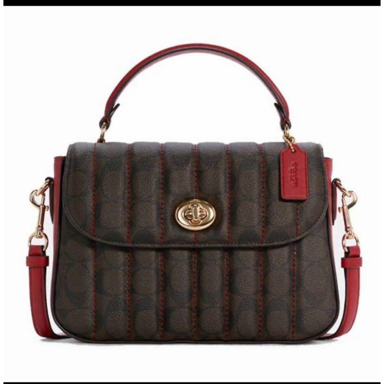 Jual Coach Marlie Top Handle Satchel In Signature Canvas With Quilting