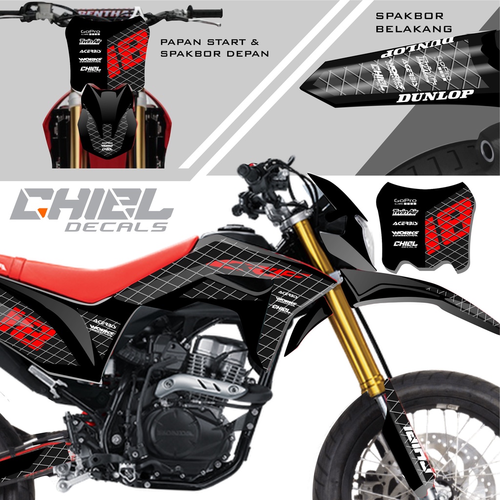 Jual Dekal Stiker Decal Sticker Full Body Honda Crf L Desain Terbaru Keren Supermoto