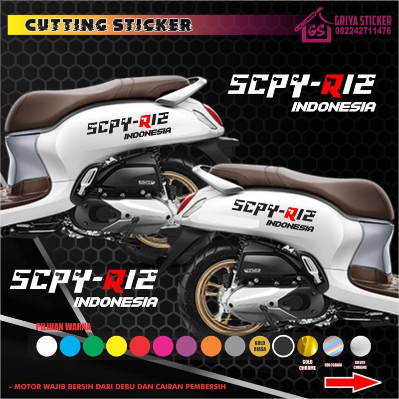 Jual sticker cutting scpy-R12 stiker scoopy scpy viral berkualitas ...