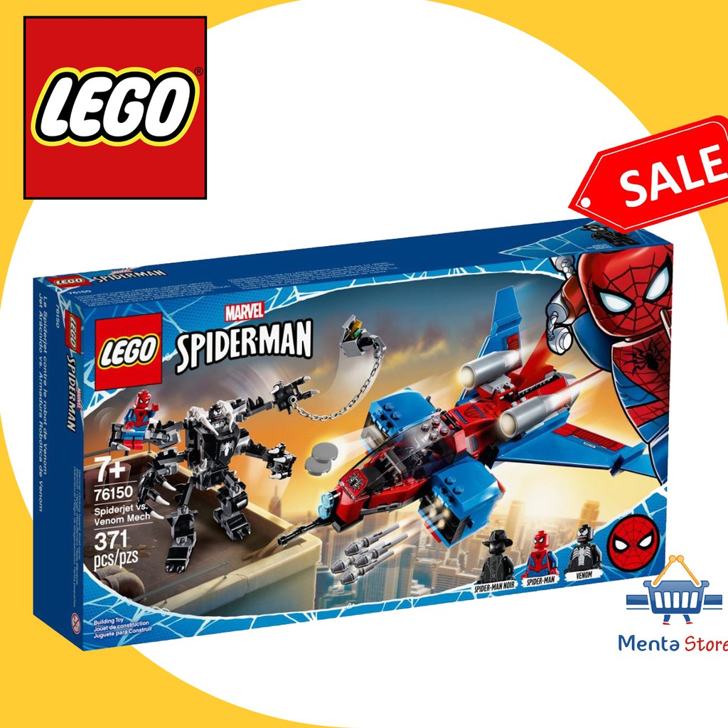 Jual LEGO Marvel Spider Man 76150 Spiderjet vs. Venom Mech Venom Hadiah Ori Shopee Indonesia