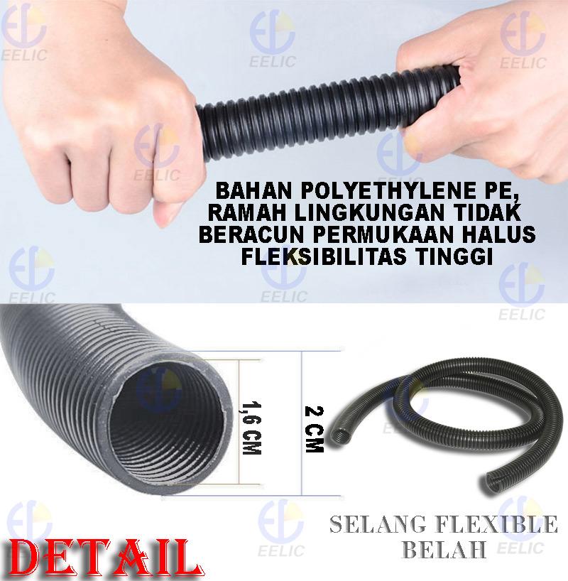 Jual 1 Meter Selang Spiral Belah Diameter 20mm 2cm Kabel Fleksible