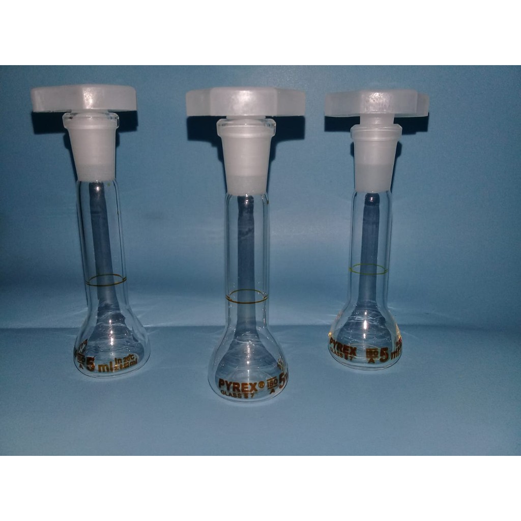 Jual VOLUMETRIC FLASK LABU UKUR, PYREX - RRC Capacity 5 mL, Plastic ...