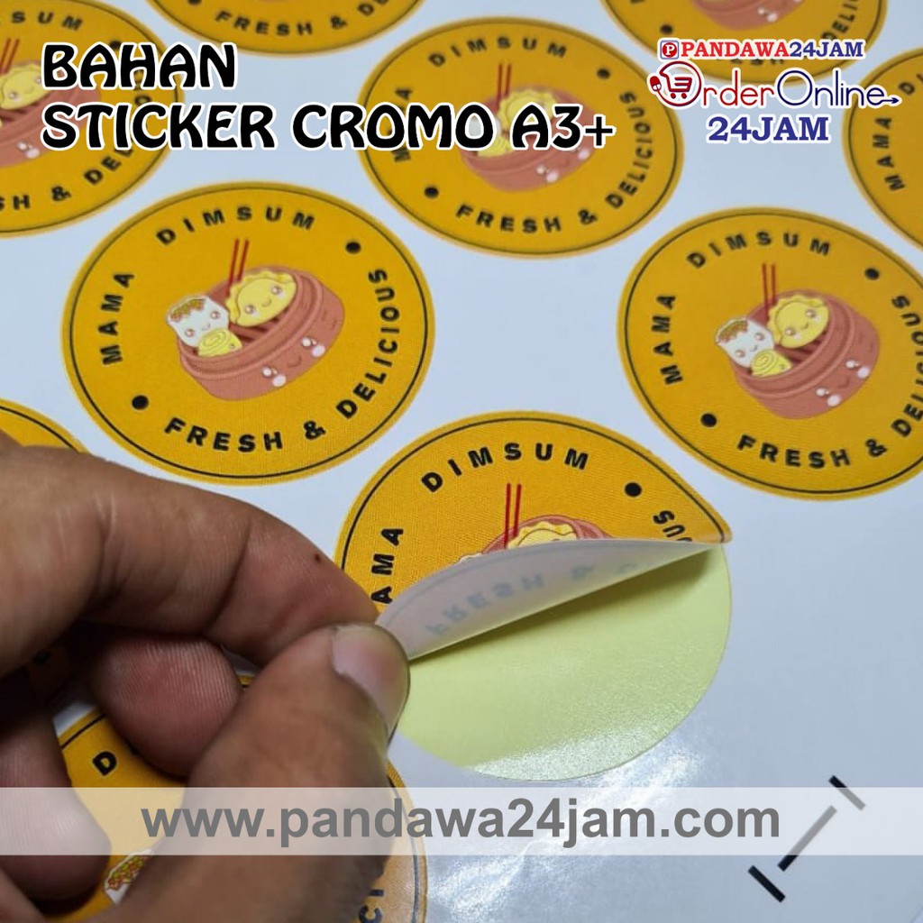 Jual Cetak Stiker A3 Cutting Custom Stiker Vinyl Transparan Chromo ...