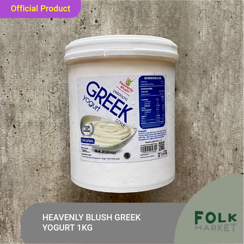 Jual Heavenly Blush Greek Yogurt 1KG Plain Shopee Indonesia