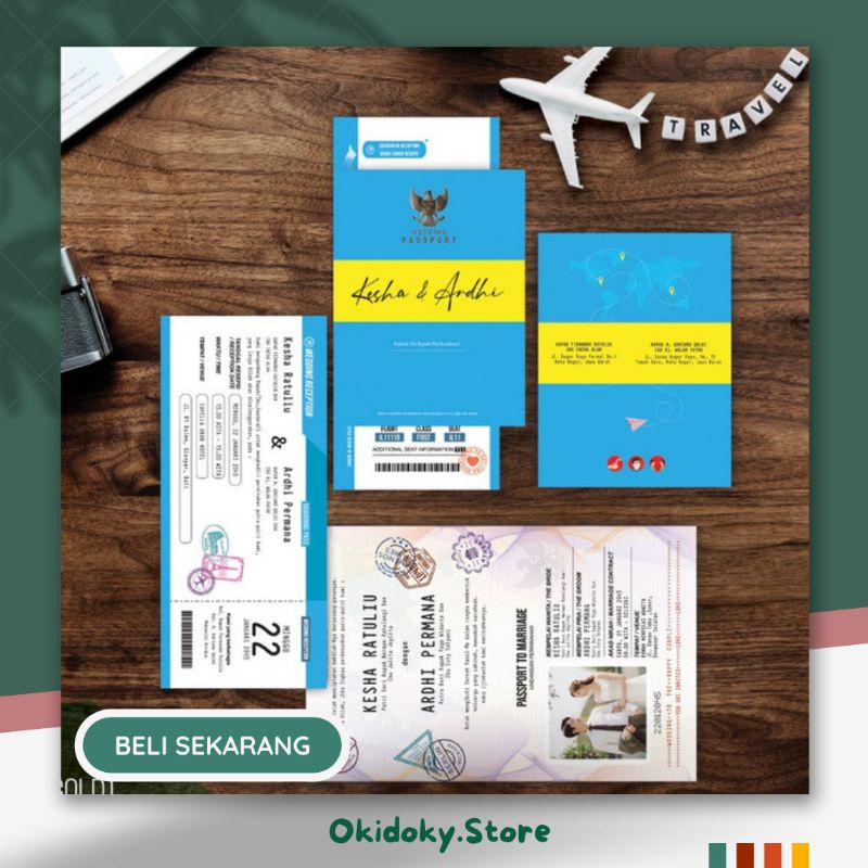 Jual UNDANGAN PERNIKAHAN BOARDING PASS | UNDANGAN PERNIKAHAN UNIK ...