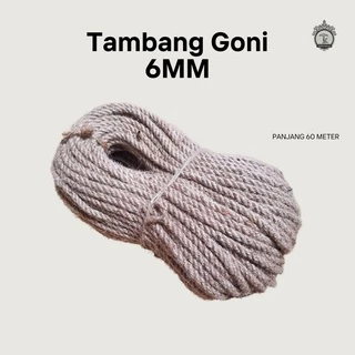 Tali tambang goni 6mm 60 meter tali dadung tali rami