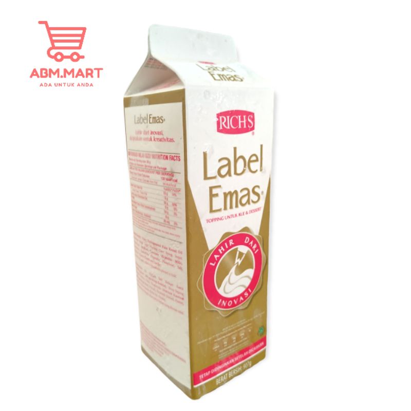 Jual richs gold label non dairy whipping cream / richs label emas