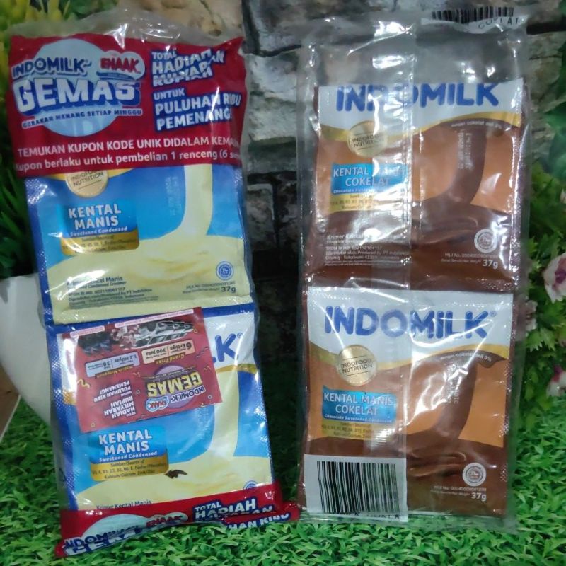 Jual Indomilk Kental Manis Putih Coklat Sachet 6x37gr Shopee Indonesia