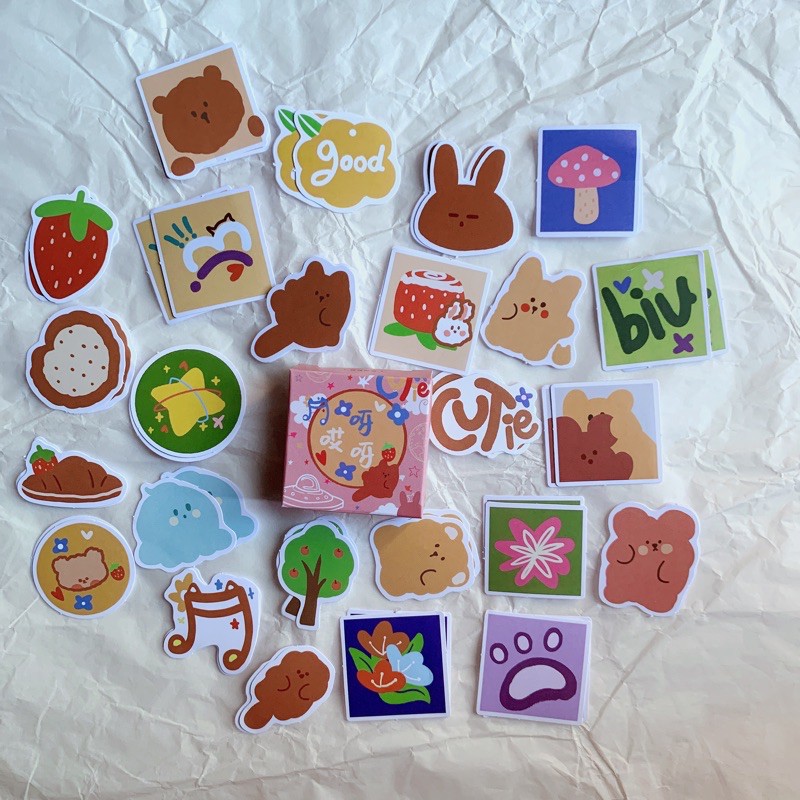 Jual 50 Pcs Box Sticker Pack Deco Stiker Lucu Cute Kawaii Sticker Hp