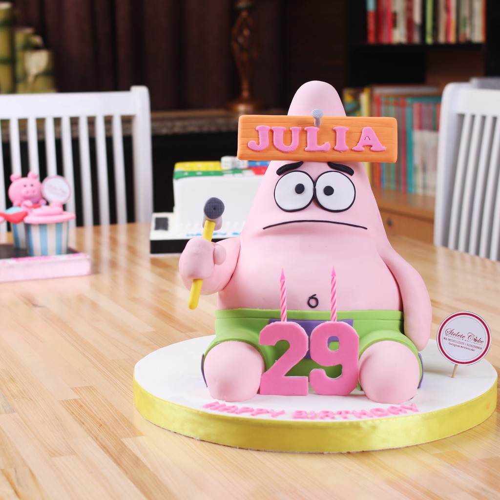 Jual Kue Ulang Tahun model Patrick / Sponge Bob / MOHON BACA KETERANGAN