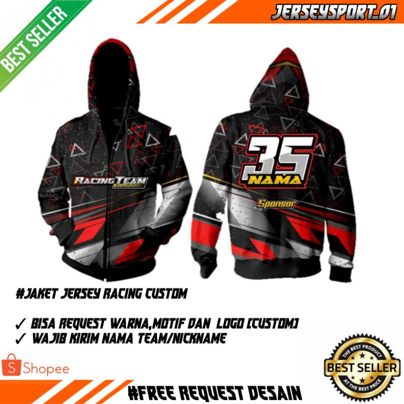 Jual Jaket jersey racing custom desain | Shopee Indonesia