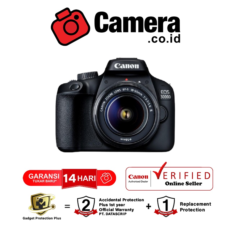 Jual Canon EOS 3000D DSLR Camera Kit with 1855mm III Shopee Indonesia