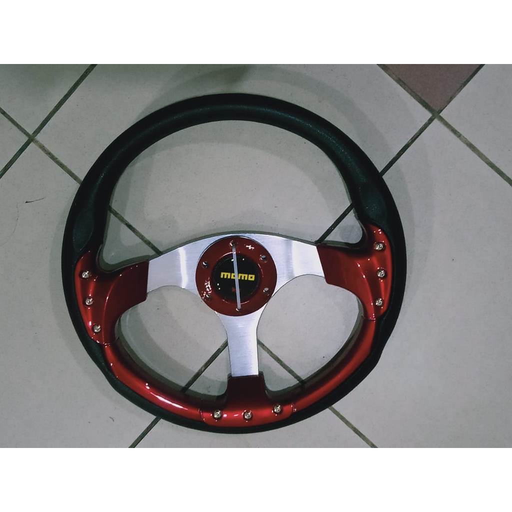 Jual Setir Stir Steer Momo Racing Mobil Nardi Inch Merah