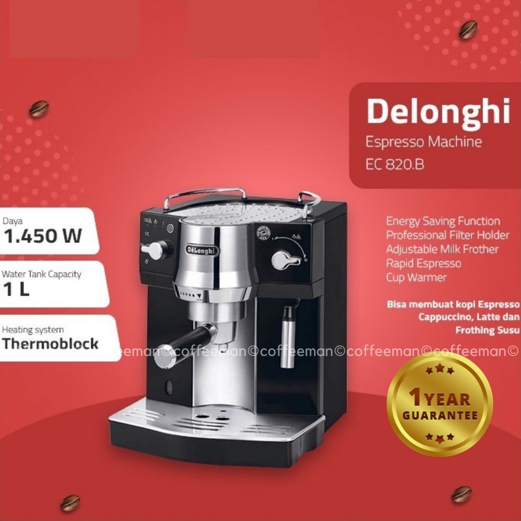 Jual Delonghi - Espresso Machine EC 820.B | Mesin Kopi Semi Automatic ...